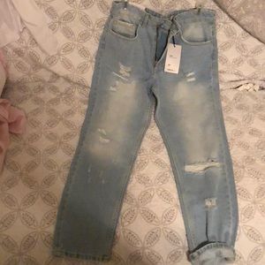 Mom fit denim jeans